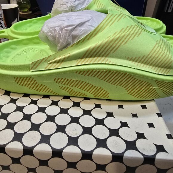 Women's Adidas x Stella McCartney Slide 'Lime Green' IG3573 SIZE 9 MULE NEW - Picture 6 of 10